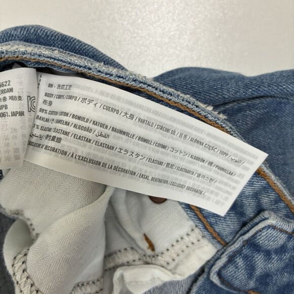 Abercrombie & Fitch Women's Blue Jeans Size 26/2 The Mom High Rise Curve Love - Picture 9 of 14
